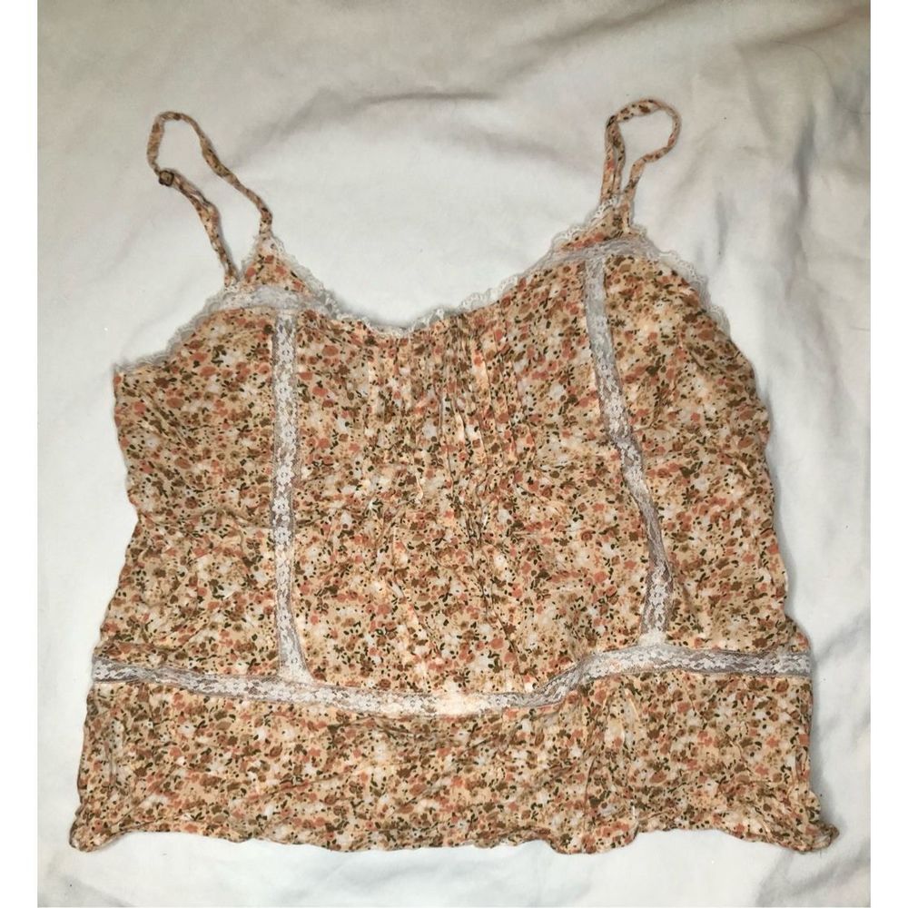 2/$12 Forever 21 Contemporary Collection Cottagecore Tank With Lace Trim, Adjust